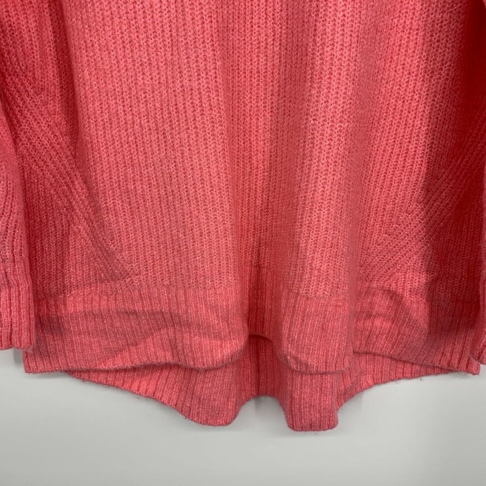 Old Navy Sweater Pink Tunic Slouchy Turtleneck Ribbed Pullover Knit - Picture 4 of 10